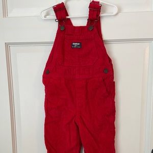 OshKosh B’gosh Red Corduroy Overalls 3T